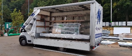 Planentransporter mit Glastgestell Planentransporter mit Glastgestell