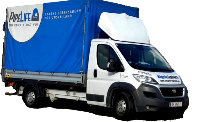Fiat Ducato mit Pipelife Beschriftung Fiat Ducato mit Pipelife Beschriftung